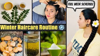 *Winter Hair Care Routine* : Full Weekly Schedule For Long Strong Hair this Winter | Stop Hair Fall