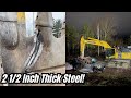 Welding A Cracked Excavator Bucket (2015 Ford f350 Welding Rig)