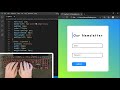 ASMR Programming - Newsletter with Animated Floating Input Label using HTML CSS - No Talking