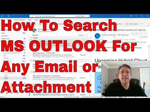 How To Search Microsoft Outlook for Any Email or Attachment