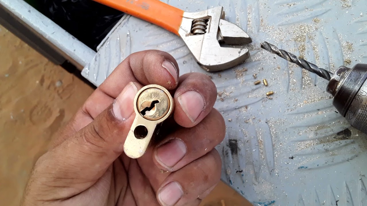 How To Drill Euro Door Lock Cylinder - YouTube