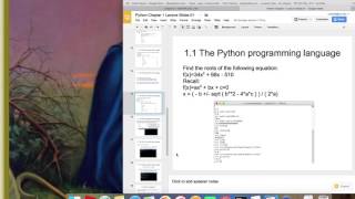 Python: Calculating Quadratic