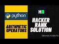 Python Arithmetic Operators - Hackerrank