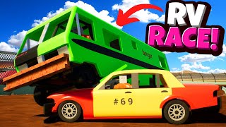 DANGEROUS RV Derby Race Ends in MASSIVE CRASHES in Brick Rigs Multiplayer!