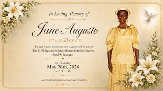 Funeral Service Of The Late Jane Auguste