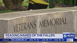 Volunteers read 6,000 names from East TN Veterans Memorial