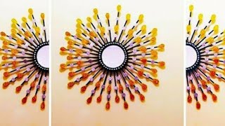 Mirror Decoration  //Room Decor DIY//Wall Hanging Idea//Best Out Of Waste Idea// Newspaper Craft