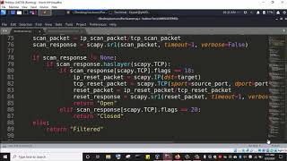 Malicious Python 3 Programming: Port Scanner -- Specify Scan Type