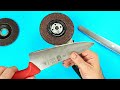 How to sharpen knives with a grinder to a razor. An easy way to sharpen a knife in a minute