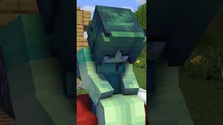 Zombie girl in the short - minecraft animation #shorts