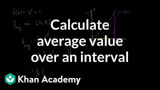 Calculating average value of function over interval | AP Calculus AB | Khan Academy