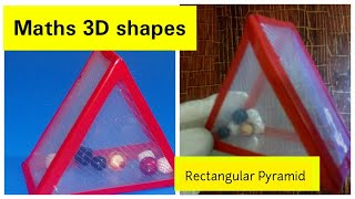 How to make 3d maths shapes || maths shapes model for school || Pyramid making