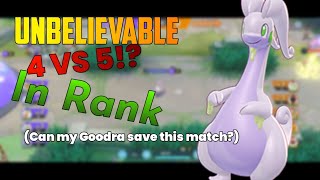 Can my GOOOODRA win a 4 VS 5 MATCH in Master Rank🫡 | @UniteGraphy | @pokemonunite