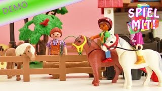 Ponys Springen! Playmobil Ponyhof Aufbau Inneneinrichtung und Einziehen – Pferdeboxen