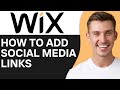 HOW TO ADD SOCIAL MEDIA LINKS TO WIX WEBSITE (2024)