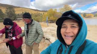 pescando con dos estupendos amigos en sus terrenos