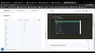 Minimum Sum Submit CodeChef contest solution in python......