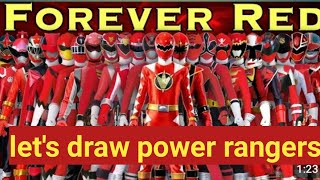 Power rangers drawing| @fun with Hassan
