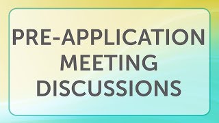 Pre application Discussion