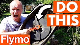 How to change FLYMO BLADE and fit those weird spacers - Simpliglide 330 hover mower instructions