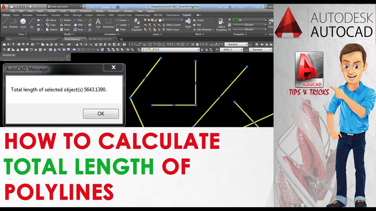 Measure Length Polyline Autocad At Isabel Newell Blog