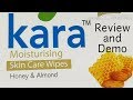 Kara Moisturising Skin care wipes | Review Demo | Honey & Almond | Removes makeup