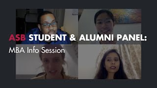 Webinar | MBA Info Session | Student & Alumni Panel | ASB