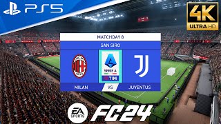 FC 24 | AC Milan vs Juventus | Serie A 2023/24 Matchday 9 - Full Match | PS5™ [4K HDR]