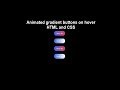 Animated gradient buttons on hover HTML and CSS
