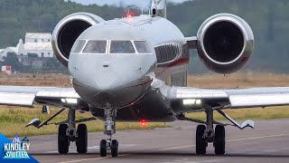 (4K) Stunningly CLOSE-UP BizJet Planespotting Action in Bermuda | ft. GL7Ts, G650, G550, G450s