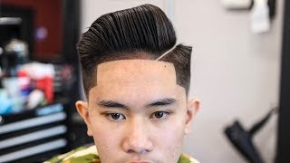MENS HAIRCUT TUTORIAL: COMBOVER | BLOWDRY & STYLE | LOW FADE | ENHANCEMENTS