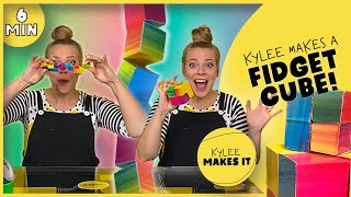 Kylee Makes a Fidget Cube | DIY Flexicube Toy for Kids! How to Create Your Own Infinity Cube
