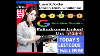 LeetCode 234: Palindrome Linked List | Java Tutorial | Developer Coder #google #interview #leetcode