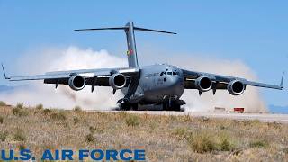 US Air Force: C-17 Globemaster III transport aircraft during HIMARS military exercises.