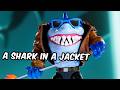 A Street Shark in a Leather Jacket toy for SDCC '24