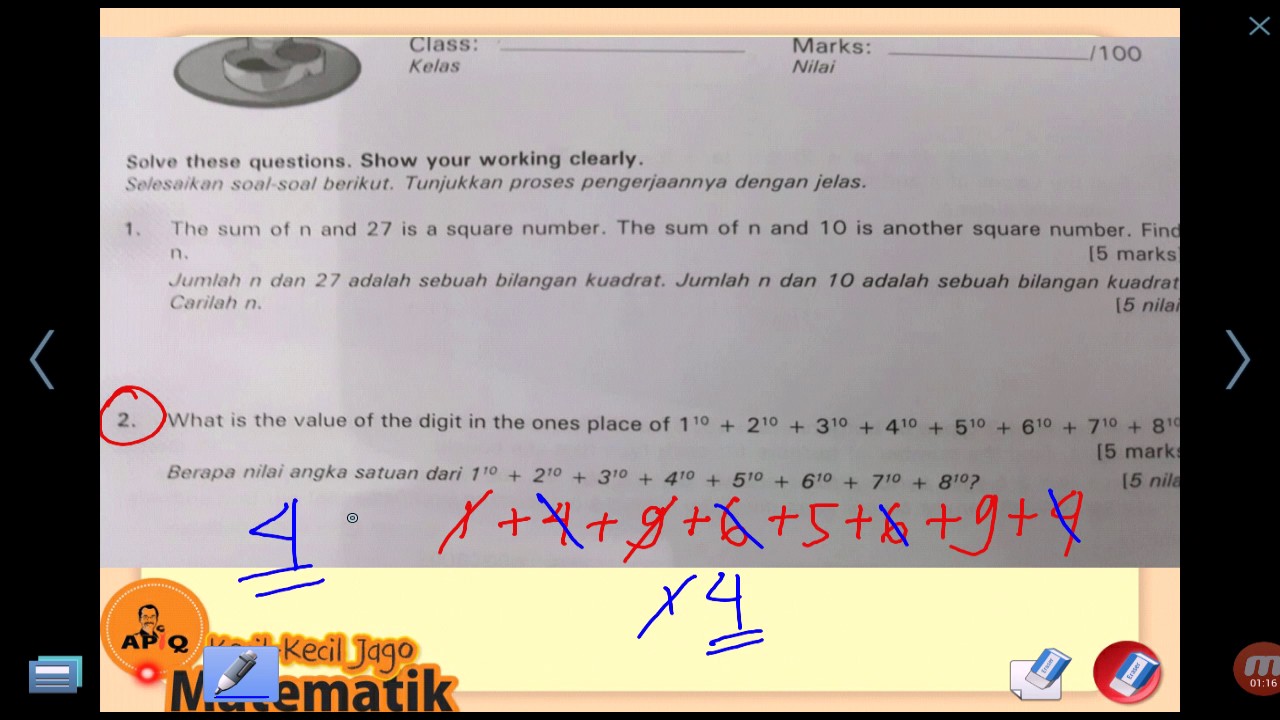 Soal Olimpiade Matematika Sd Beserta Jawabannya