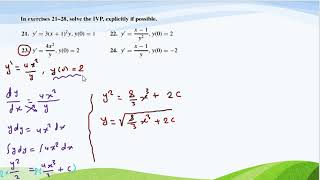 Initial Value Problem-explicitly Solution 23