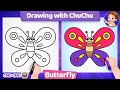 How to Draw a Butterfly? - Drawing with ChuChu – ChuChu TV Drawing for Kids Easy Step by Step