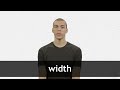 How to pronounce WIDTH in American English