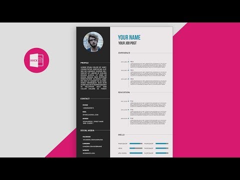CV/Resume template Design tutorial with Microsoft Word free PSD+DOC+PDF CV/Resume template Design tutorial with Microsoft Word free PSD+DOC+PDF