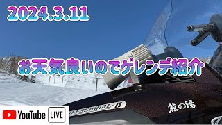 【緊急ゲリラLIVE】2024.3.11/あまりにもお天気良いのでゲレンデ紹介しまーす🤣