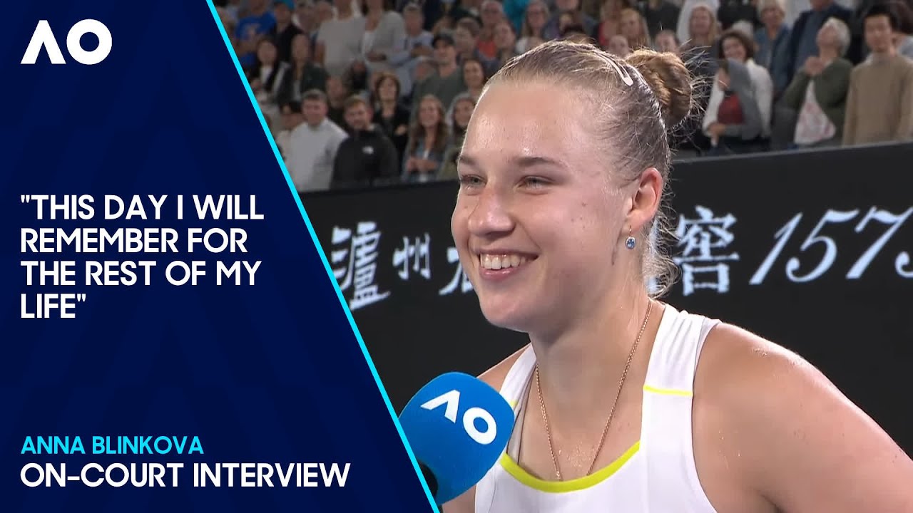 Anna Blinkova On-Court Interview | Australian Open 2024 Second Round ...