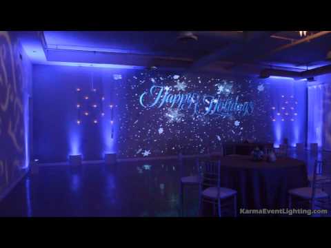 Snowfall Winter Wonderland Holiday Party Lighting Karma Event Lighting Snowfall Winter Wonderland Holiday Party Lighting Karma Event Lighting