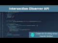 Intersection Observer API - A Quickstart