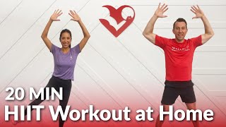 20 Minute HIIT Workout at Home No Repeat - 20 Min Full Body HIIT Cardio Workouts for Fat Loss