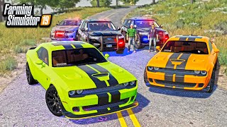 COPS & ROBBERS ROLEPLAY WITH DODGE HELLCATS! (FARM SIM STYLE)