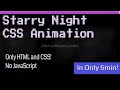 Code a Starry Night CSS Animation Background (Easy) | CSS for Beginners | 5min Tech Projects
