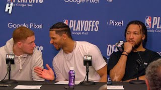 Jalen Brunson, Josh Hart & Donte DiVincenzo talks Game 6 Win vs 76ers, Postgame Interview