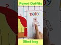 Pomni Outfit blind bag part 1 #asmr #pomni #papercraft #drawing #paperdiy #blindbag