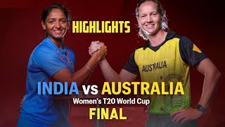 india vs australia women's t20 highlights 2020 final || ICC WORLD CUP FINAL INDW VS AUSW 2020||
